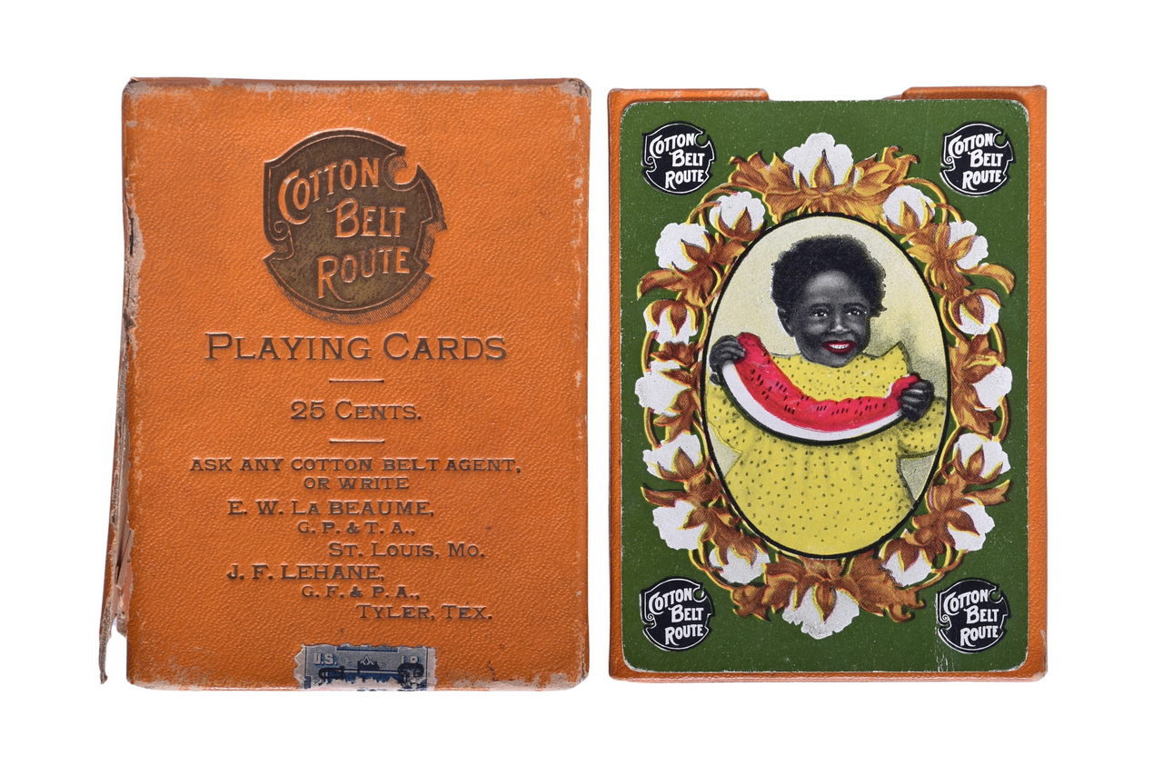 6505 - Rare St. Louis Southwestern Railroad Cotton Belt Route Playing Cards - Watermelon Girl thumbnail