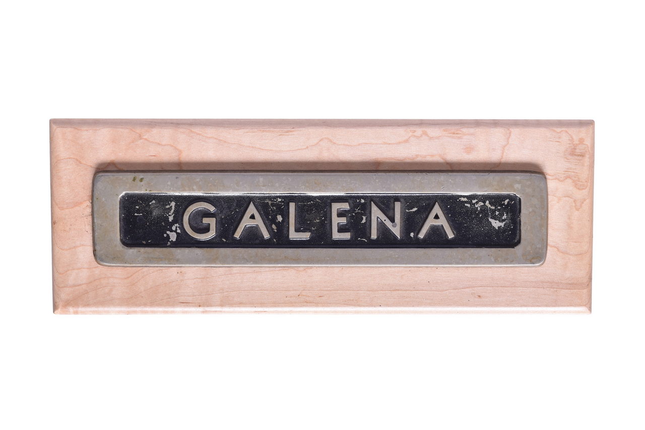 6509 - Illinois Central Railroad Galena Pullman Passenger Car Metal Name Plate thumbnail