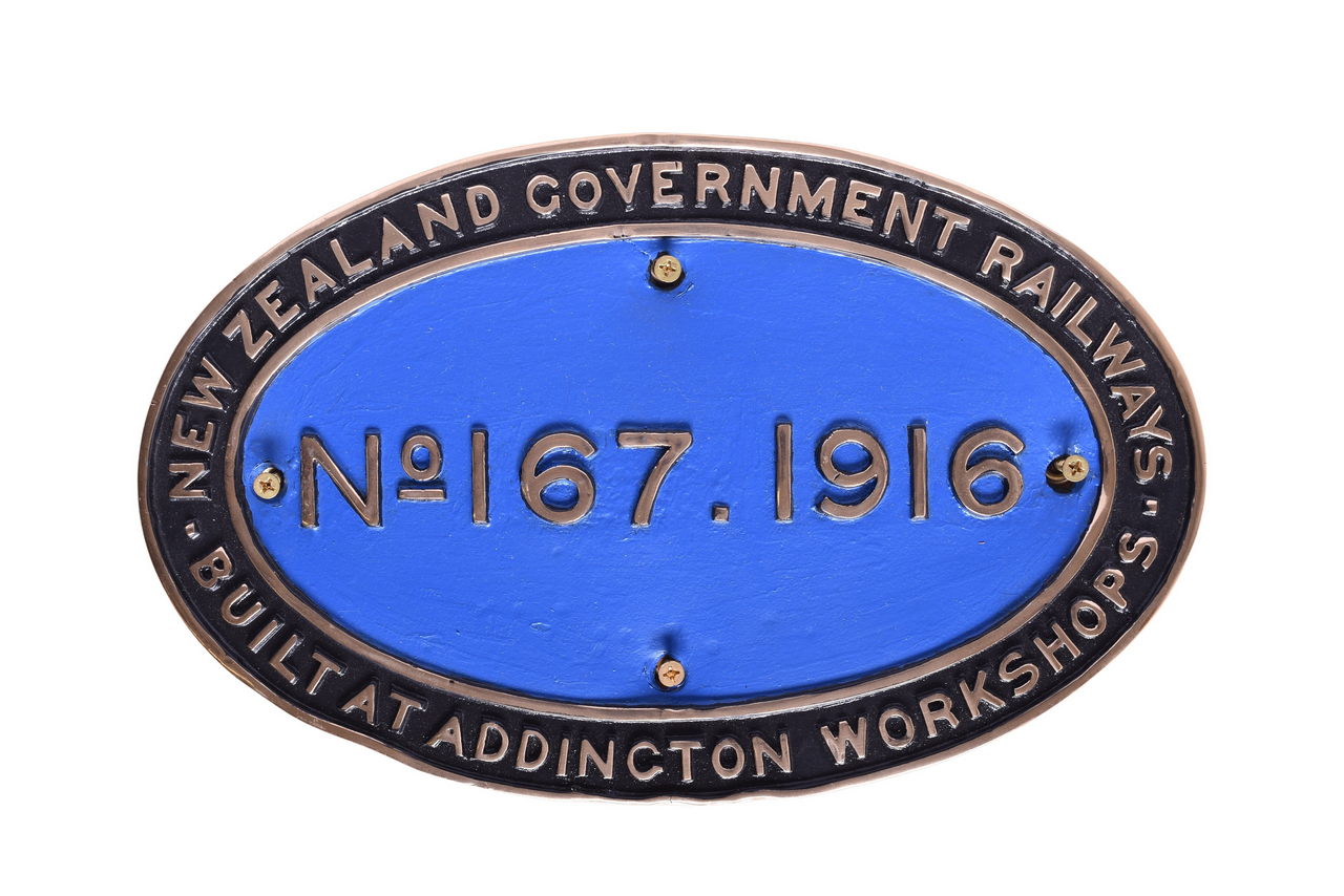 6516 - New Zealand Railways Brass Steam Locomotive Builders Plate thumbnail