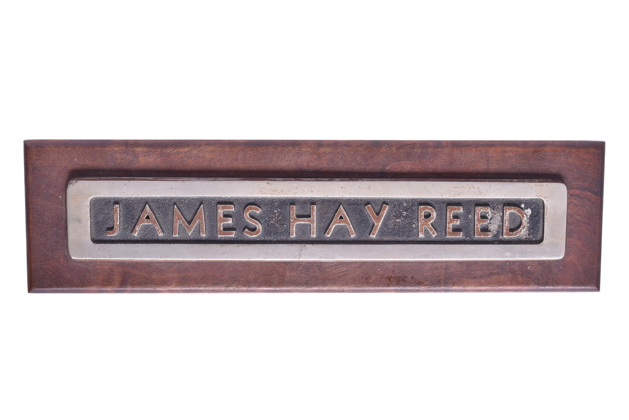 6517 - Pennsylvania Railroad #8035 James Hay Reed Pullman Sleeper Car Metal Name Plate thumbnail