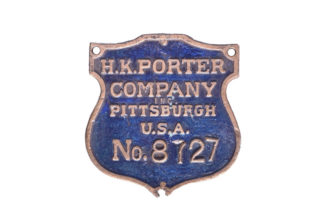 6524 - H.K. Porter Locomotive Builders Plate - Auos Especiales Steel Mill - Brazil thumbnail