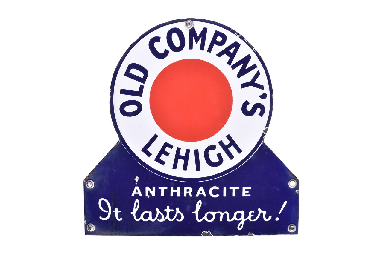 6544 - Old Company's Lehigh Porcelain Coal Dealer Sign thumbnail