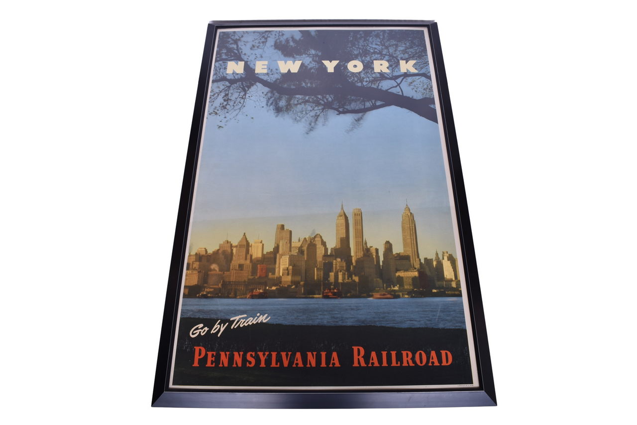 6551 - Original Pennsylvania Railroad Lithograph Travel Poster Advertising New York thumbnail