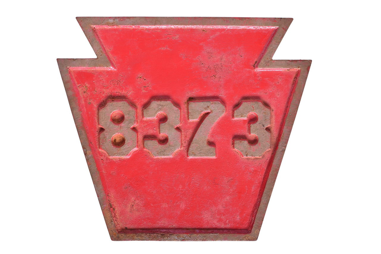6554 - Pennsylvania Railroad K4 Steam Locomotive Number Plate # 8373 thumbnail