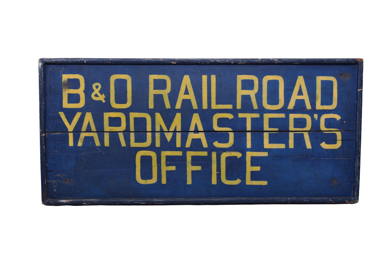 6569 - Baltimore and Ohio Railroad Yardmaster's Office Wooden Sign thumbnail
