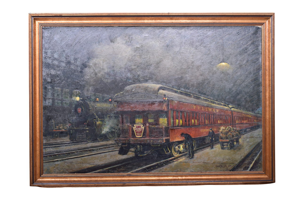 6573 - ORIGINAL Griff Teller Pennsylvania Railroad Broadway Limited Painting thumbnail