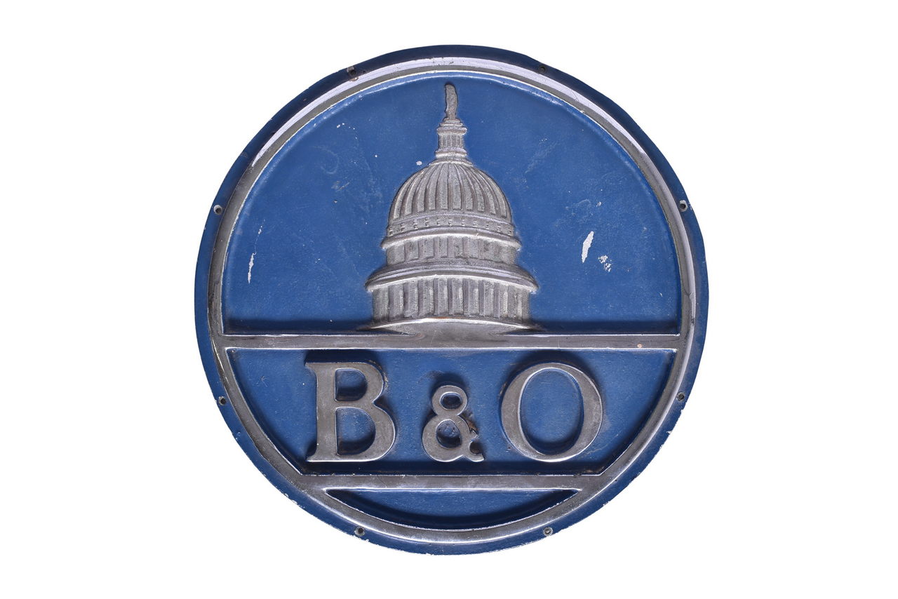 6575 - Baltimore and Ohio Railroad Capitol Dome Cast Brass Locomotive Nose Plate thumbnail