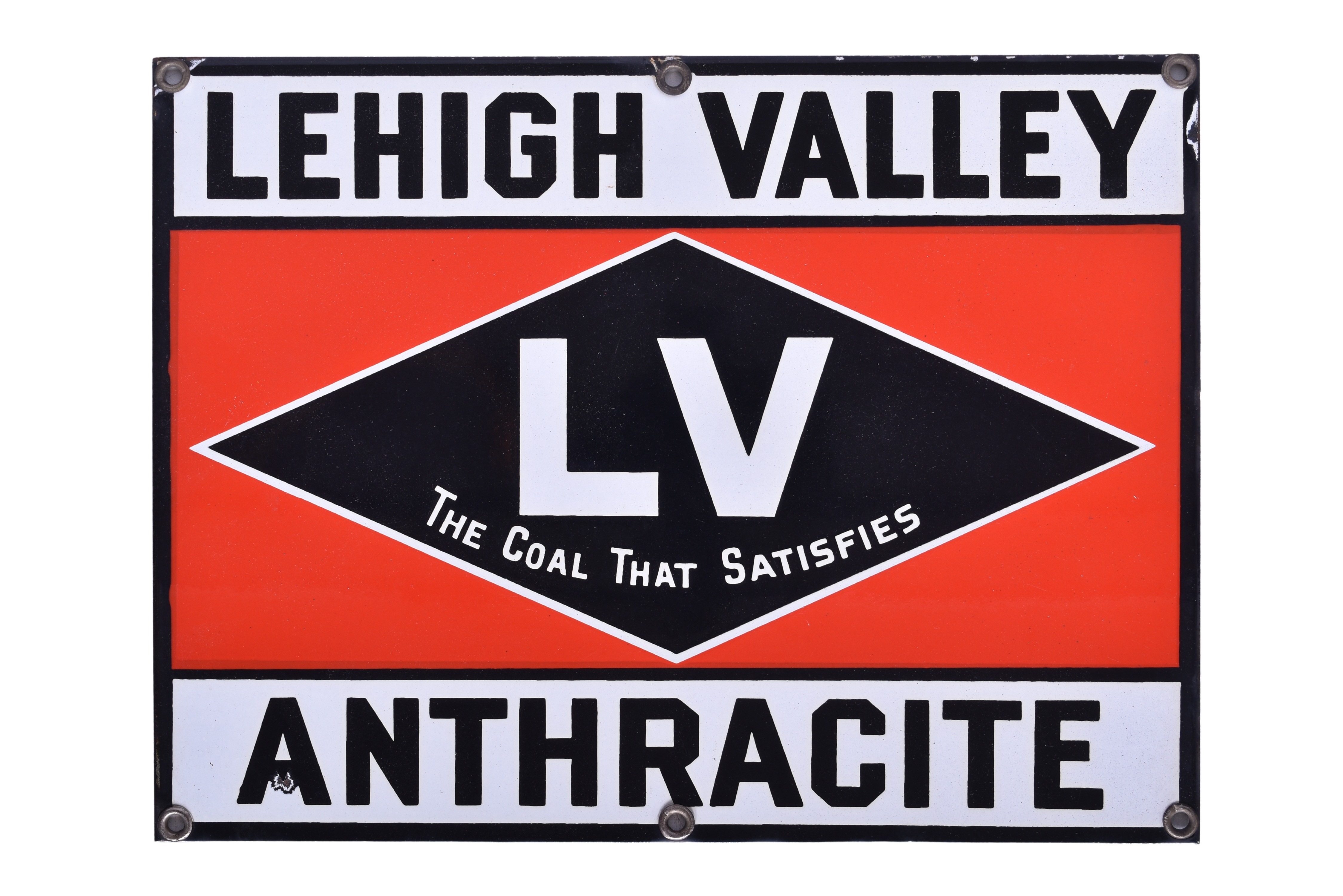 6577A - Lehigh Valley Anthracite Porcelain Coal Dealer Sign thumbnail