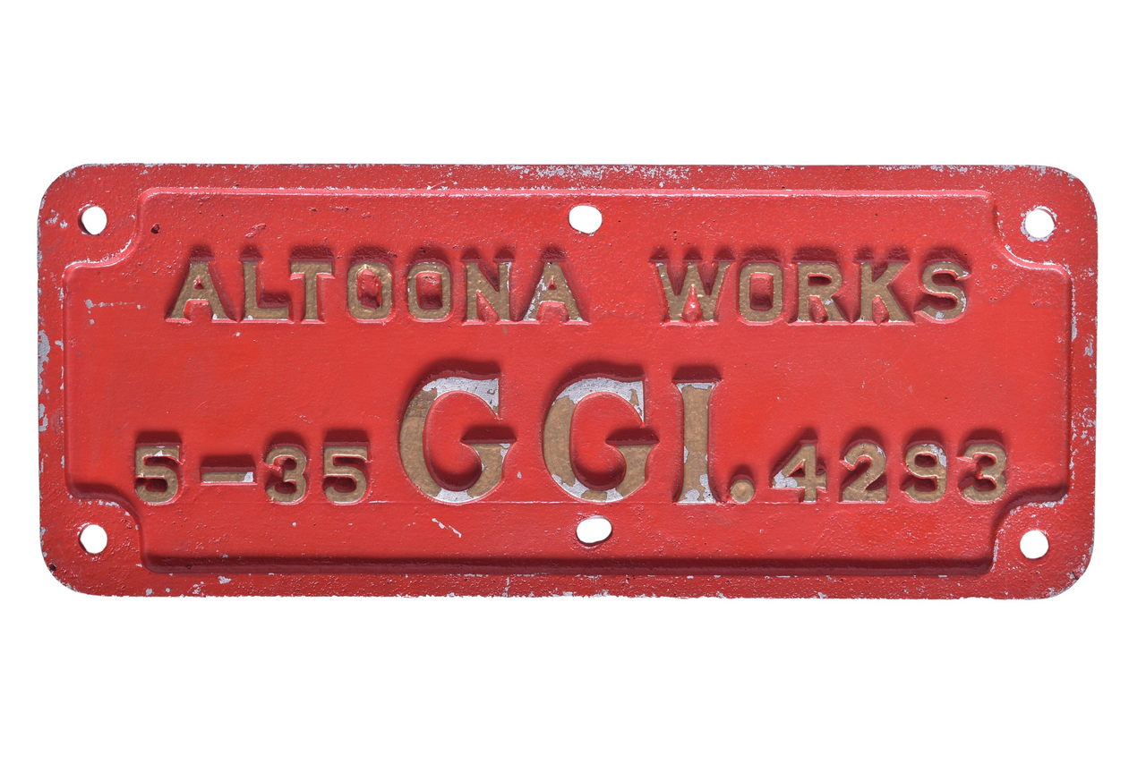 6580 - Pennsylvania GG1 #4817 Electric Locomotive Aluminum Builders Plate thumbnail