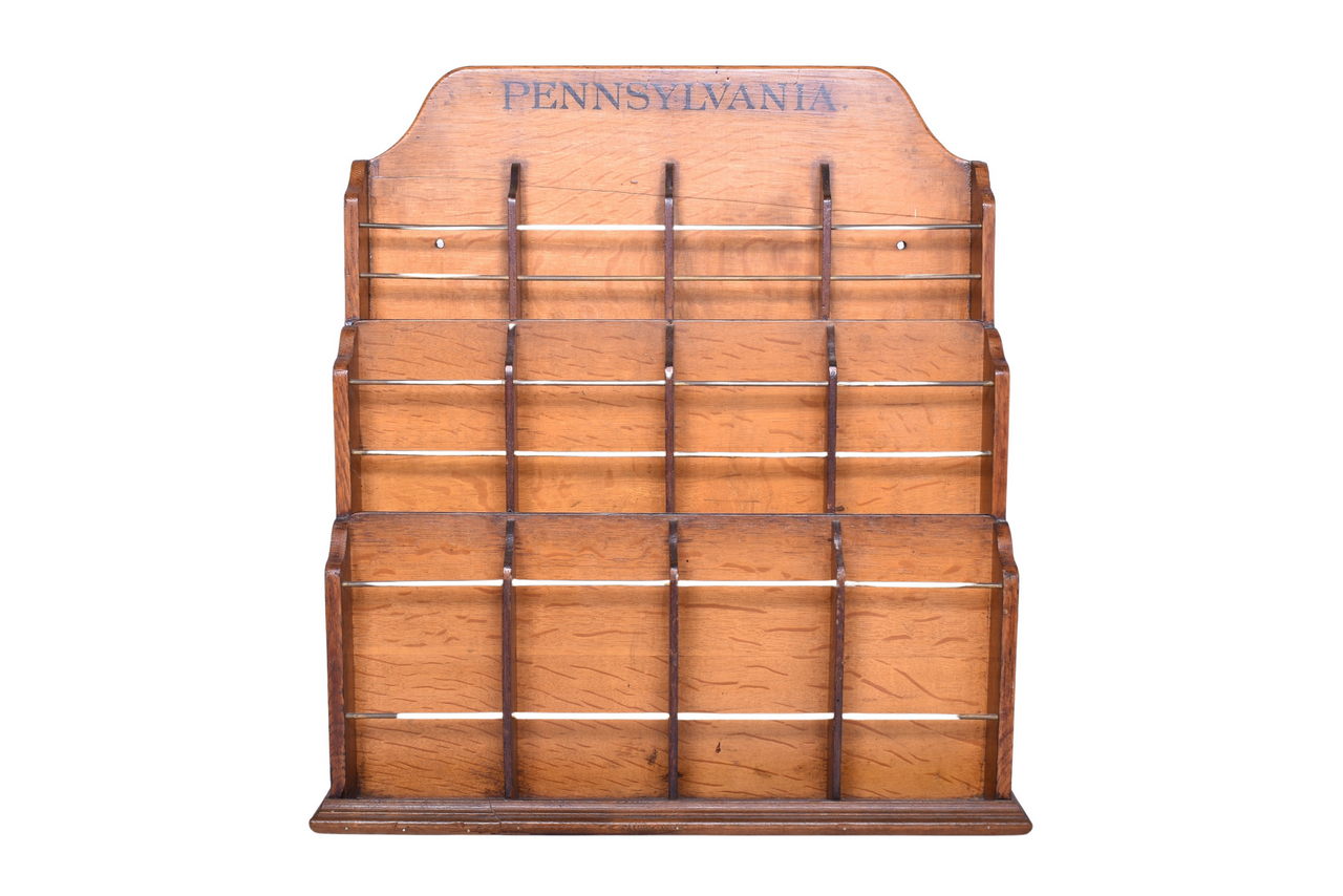 6600 - Pennsylvania Railroad Wooden Timetable or Brochure Display thumbnail