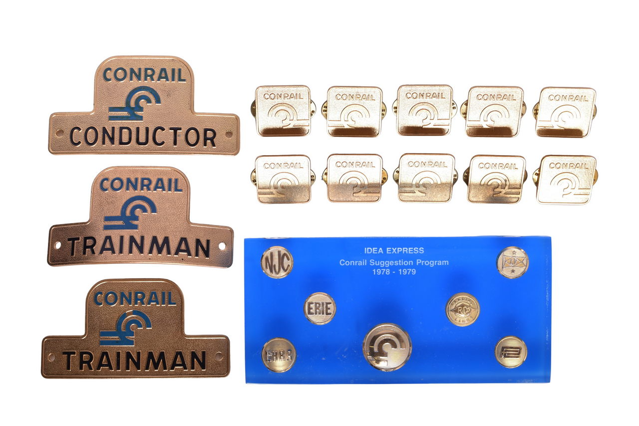 6608 - Conrail Conductor, Trainman Cap Badges and Pins thumbnail