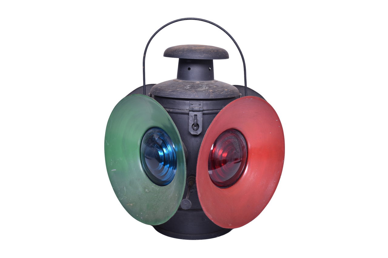 6614 - Todd Specialties Switch Lamp with Red and Green Porcelain Day Targets thumbnail