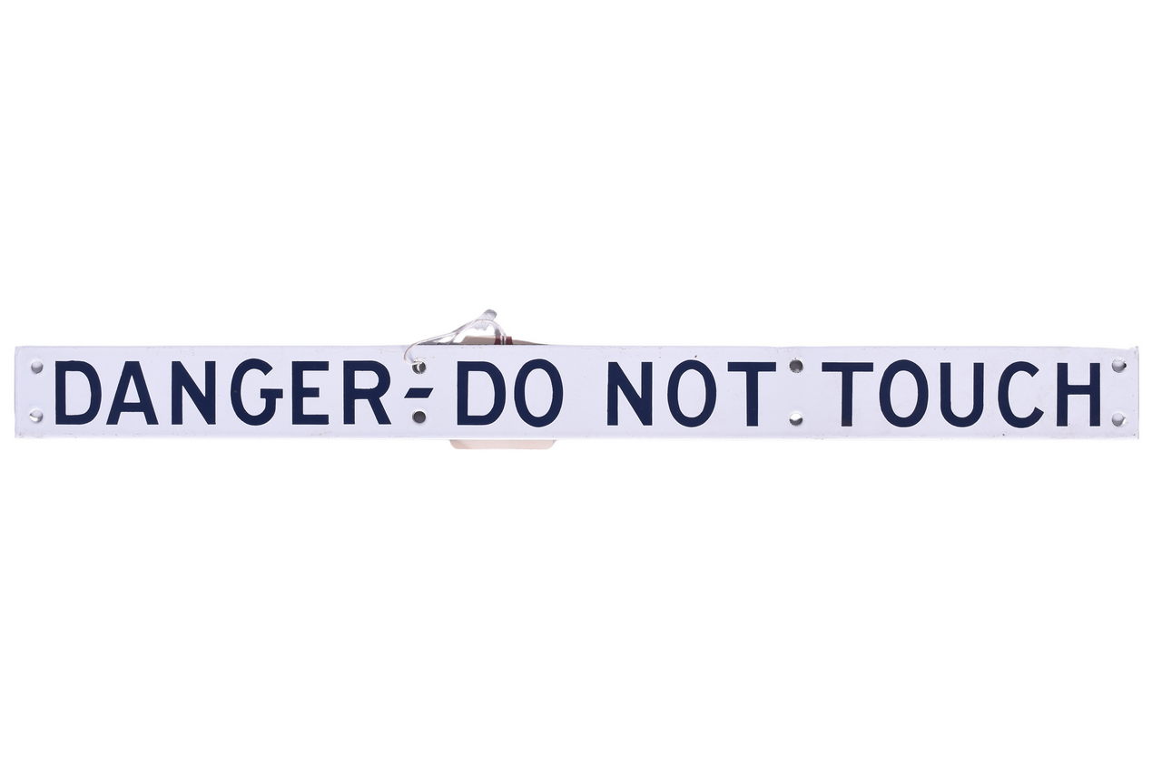 6634 - Pennsylvania GG-1 Porcelain Danger - Do Not Touch Sign thumbnail