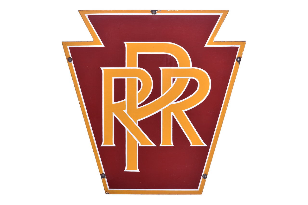 6636 - Porcelain Pennsylvania Keystone Emblem Sign thumbnail