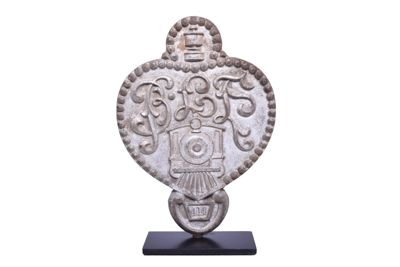 6646 - Cast Iron Brotherhood of Locomotive Engineers Grave Marker thumbnail