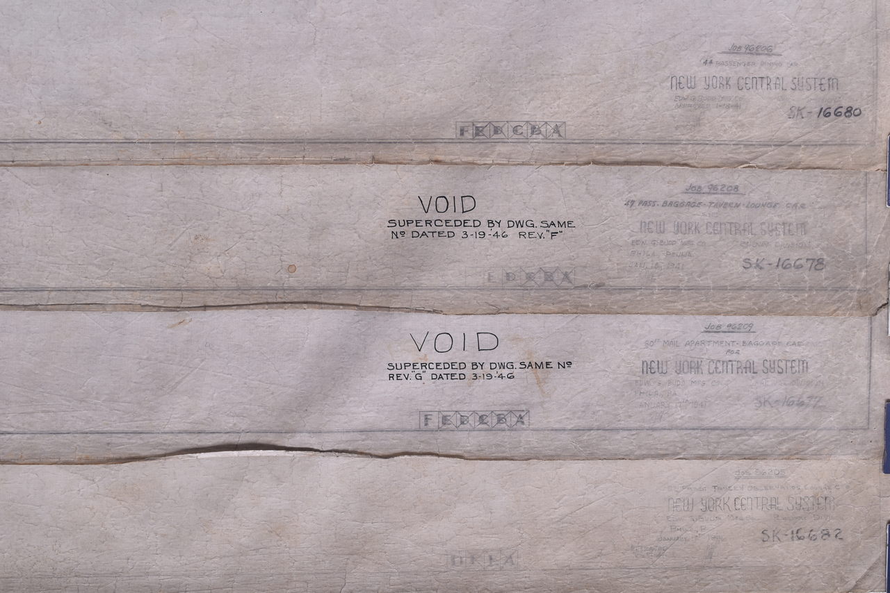 6650L - Four 1938 Budd Company New York Central 