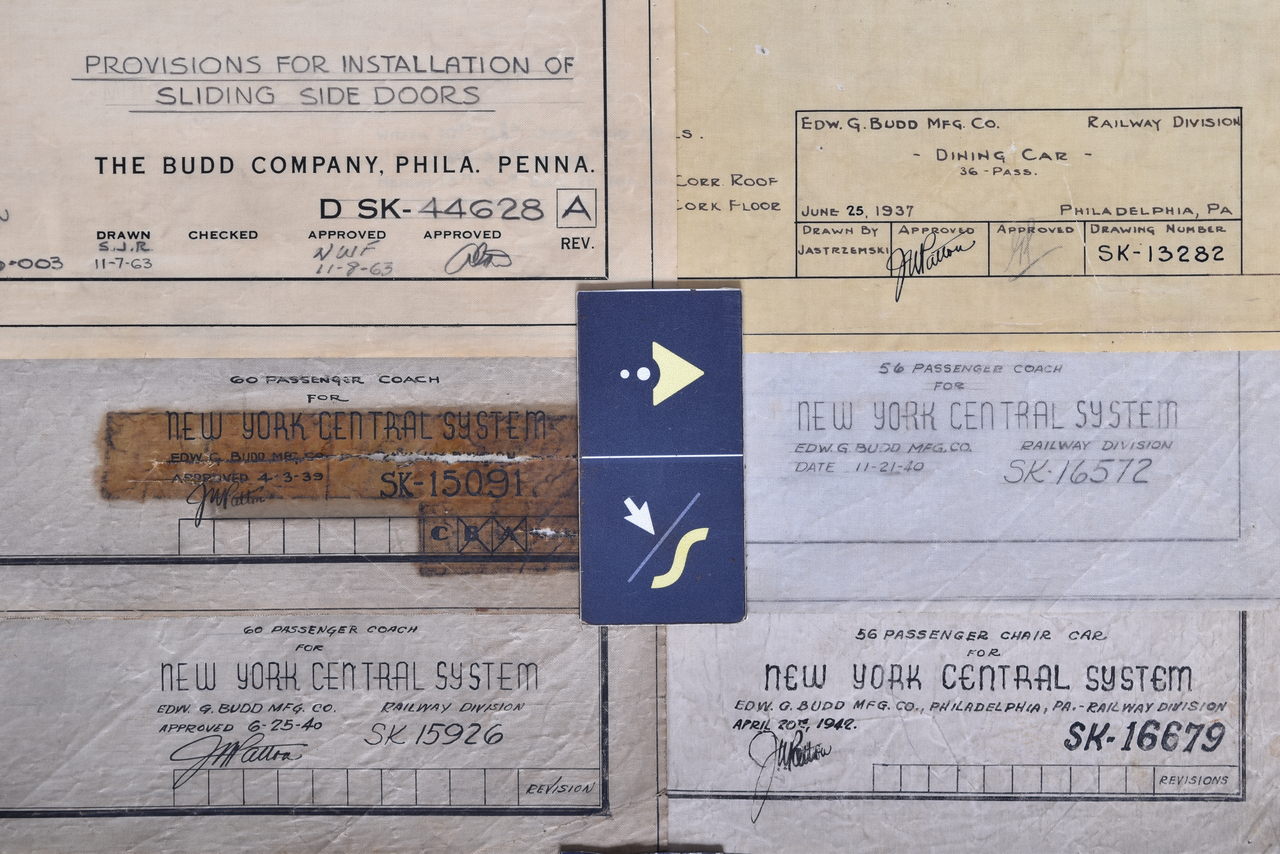 6650U - Six Original Budd Company New York Central Passenger Car Drawings - 1937, 1939, 1940, 1942, 1963 thumbnail