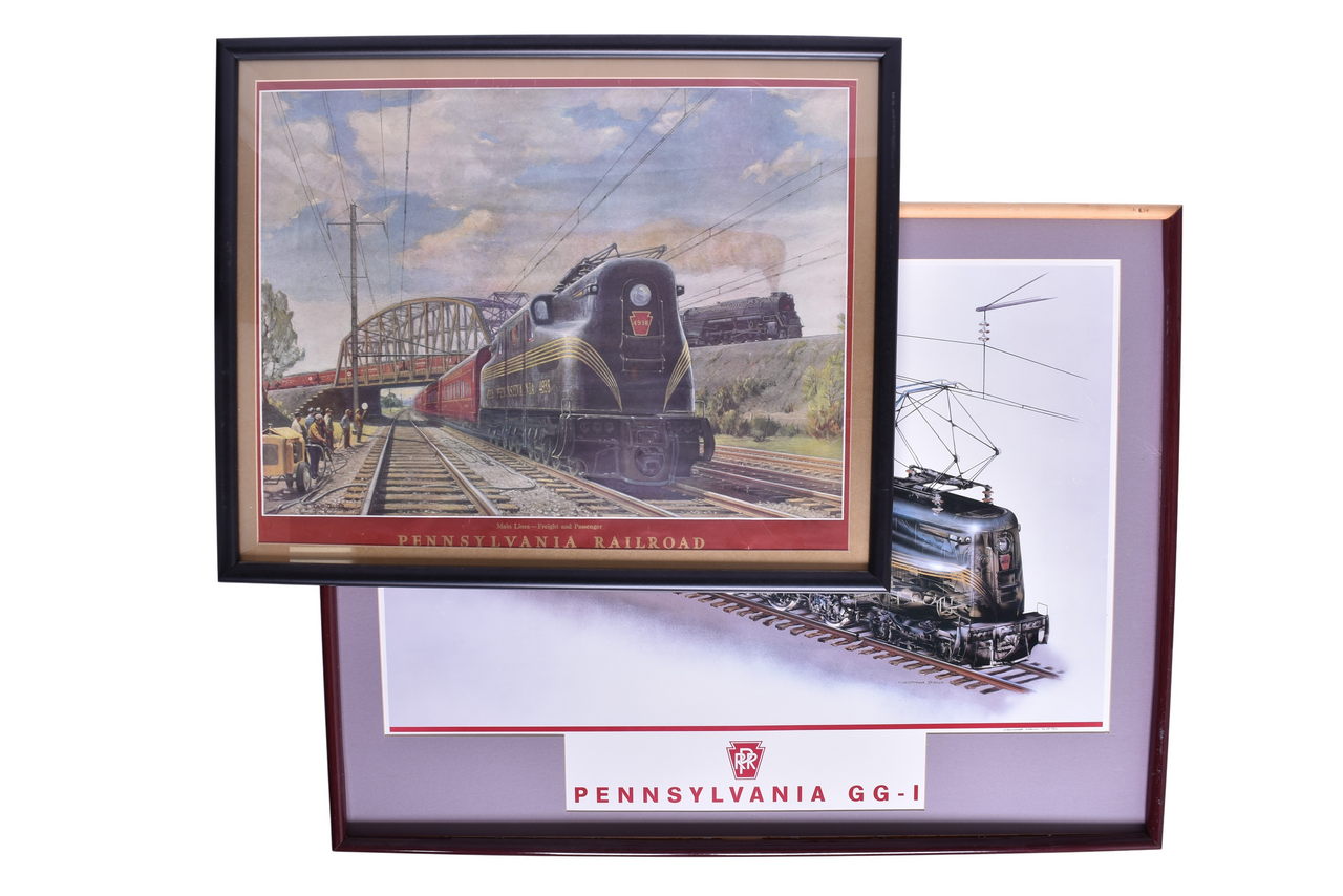 6650 - Pair of Pennsylvania Railroad GG-1 Framed Art Prints - Grif Teller Calendar Top and Iorillo thumbnail
