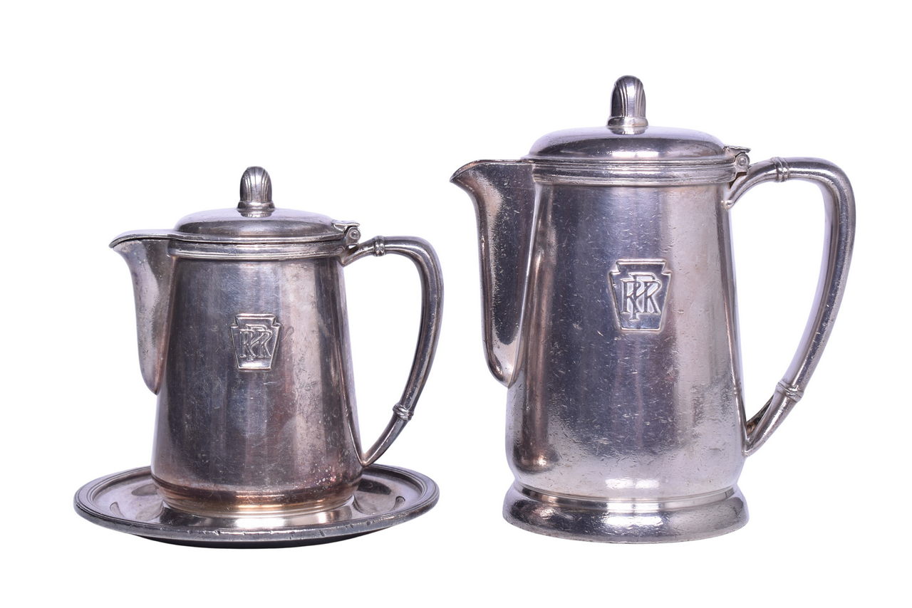 6651 - International Silver Pennsylvania Railroad Syrup Pitcher and Coffee Pot thumbnail