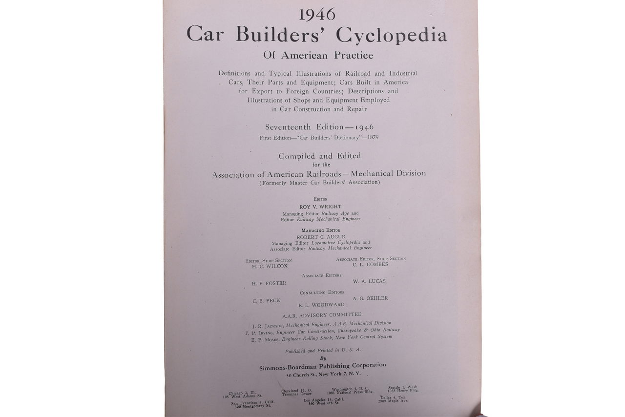 6659 - Original 1946 Railroad Car Builders' Cyclopedia 17th Edition thumbnail