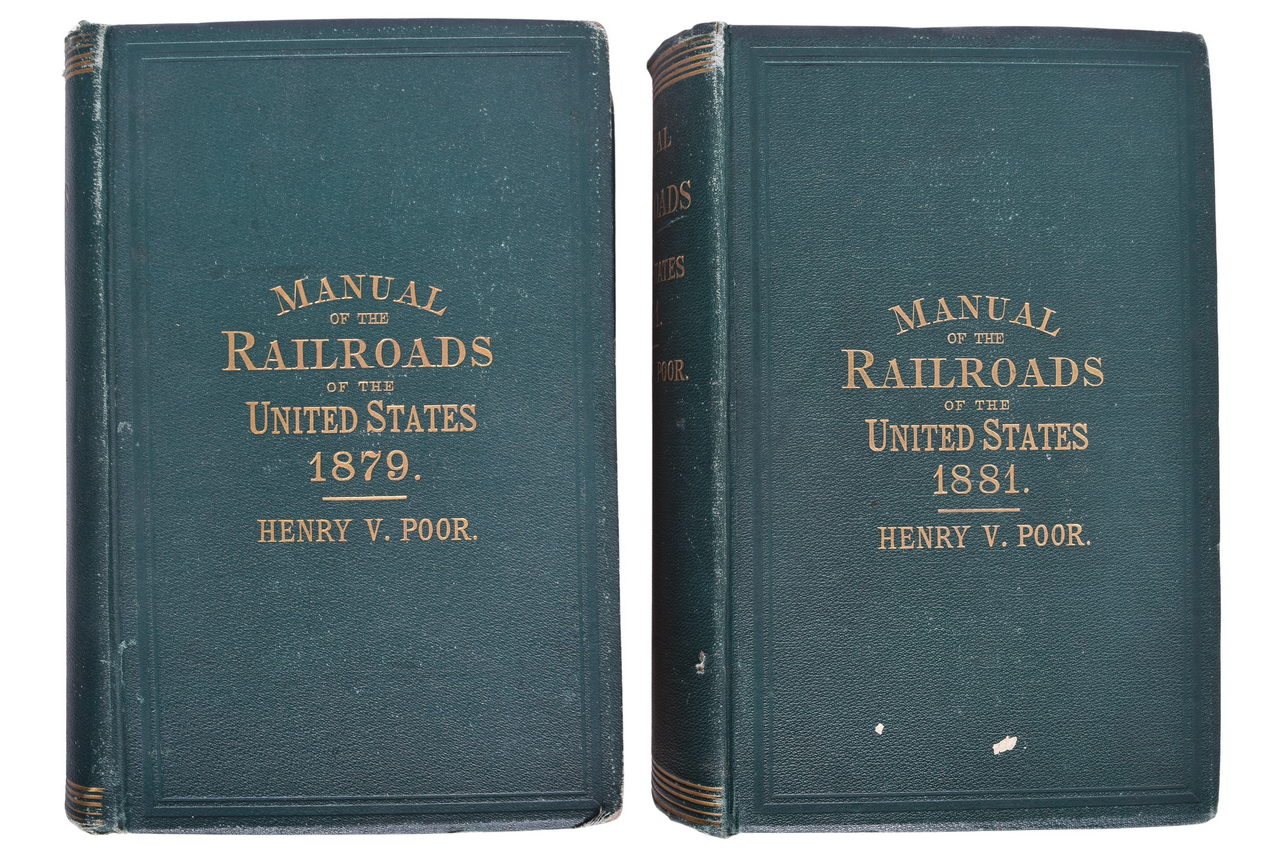 6671 - Pair of Poor's Manual Of Railroads of the United States 1879 and 1881 thumbnail