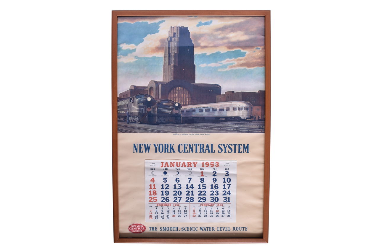 6691 - Framed Complete New York Central Railroad 1953 Calendar thumbnail