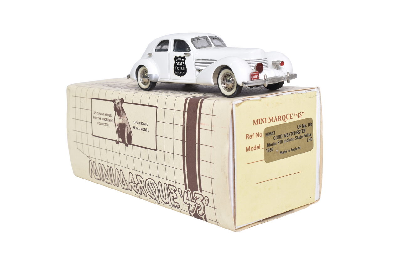 7023 - Mini Marque US 10B 1936 Cord Westchester Model 810 Indiana State Police thumbnail