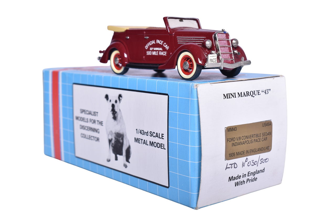 7163 - Mini Marque US 45A 1935 Ford V/8 Convertible Sedan Indianapolis Pace Car thumbnail