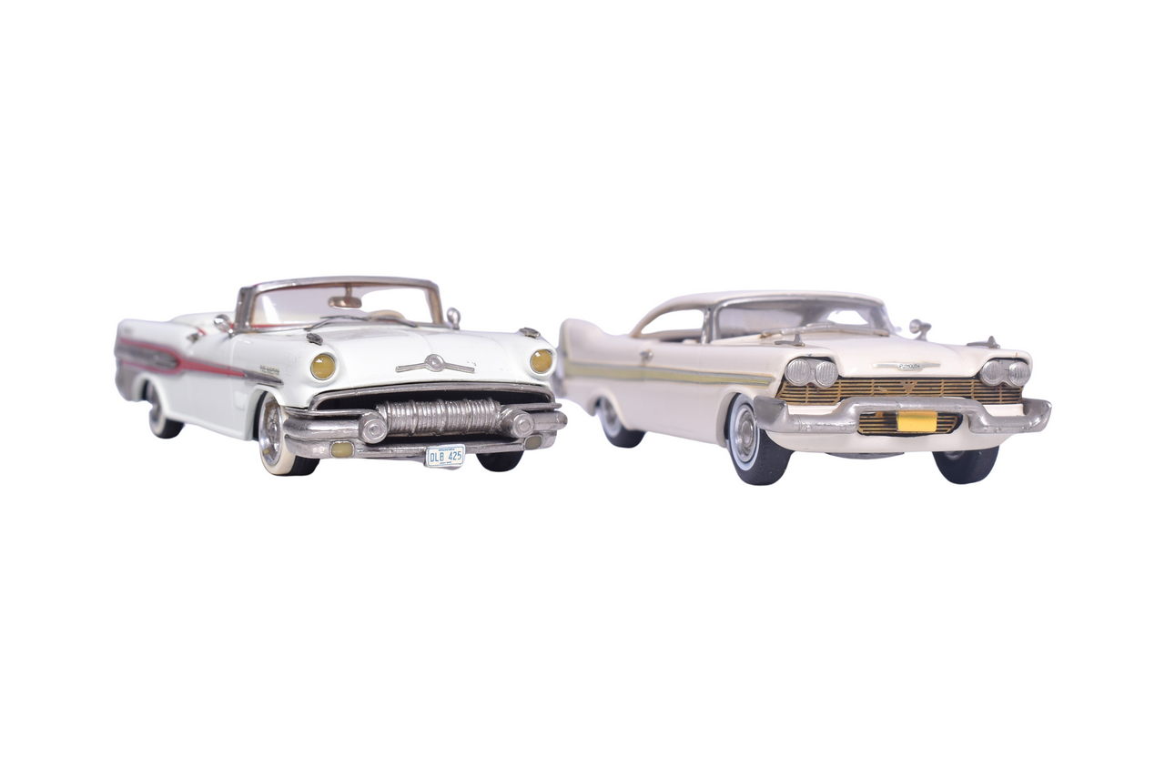 7279 - Pair of Western Models - WMS 50 1958 Plymouth and WMS 66 1957 Pontiac Bonneville thumbnail