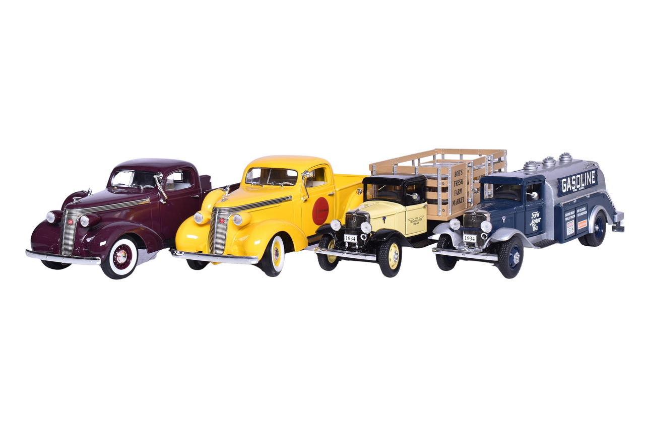 7324 - Four Road Signature, Unique Replicas Die Cast Truck Models - 1:18 1937 Studebaker Coupe Express and 1:24 1934 Ford BB-157 thumbnail
