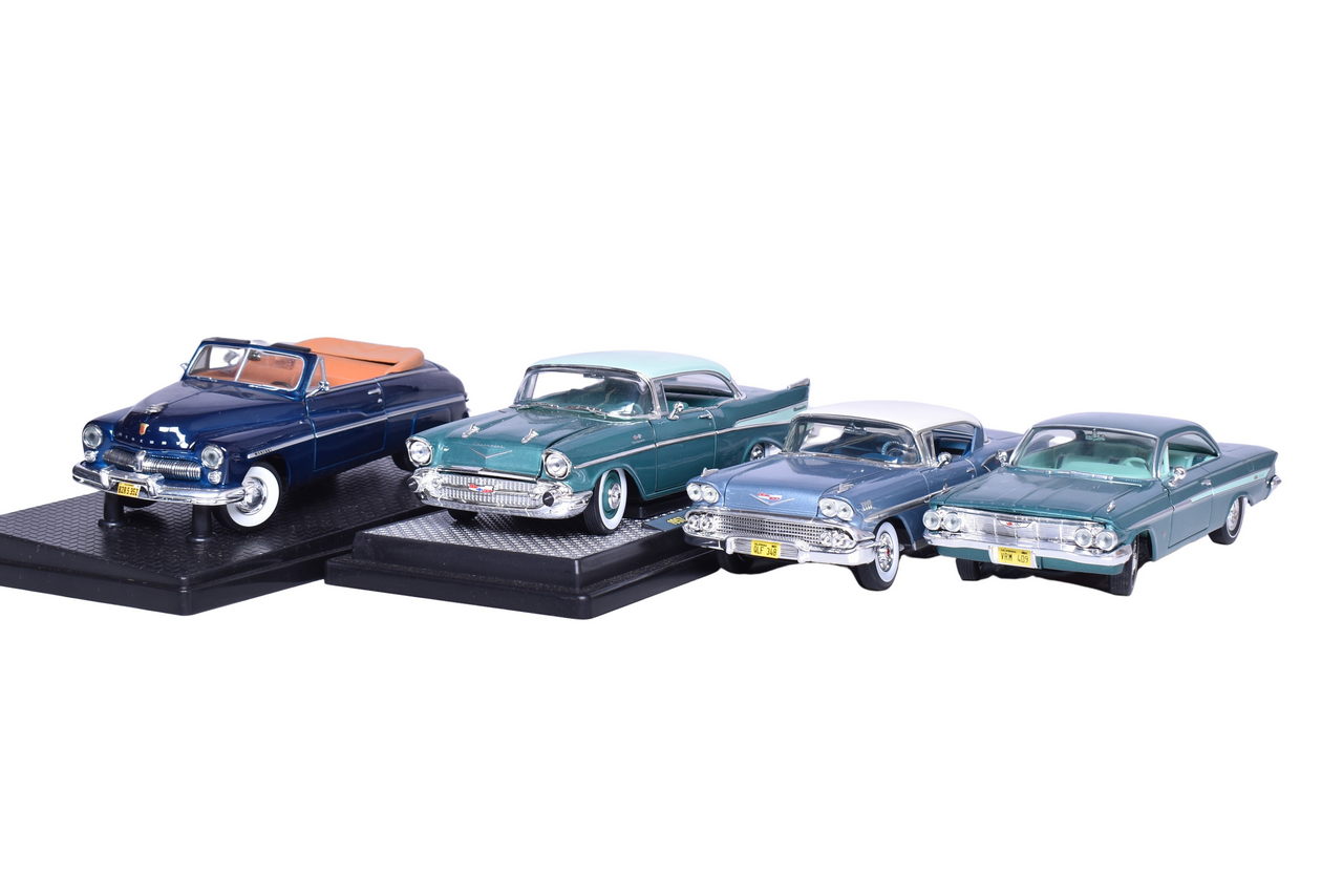 7347 - Four Metal Works, Castline 1:24 Die Cast Chevrolet, Mercury Models thumbnail