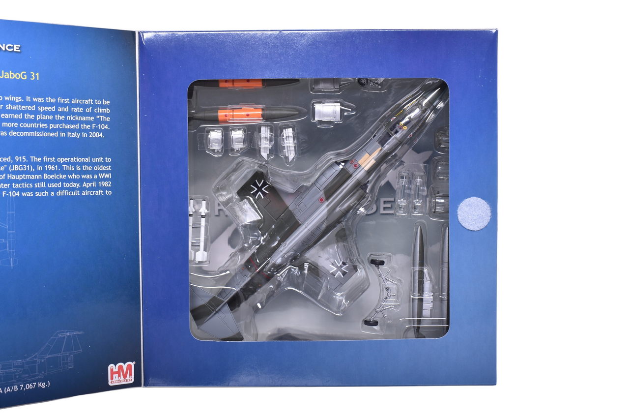7369 - Hobby Master 1:72 F-104G Starfighter Die Cast German Air Force JaboG 31 Military Plane - NIB thumbnail