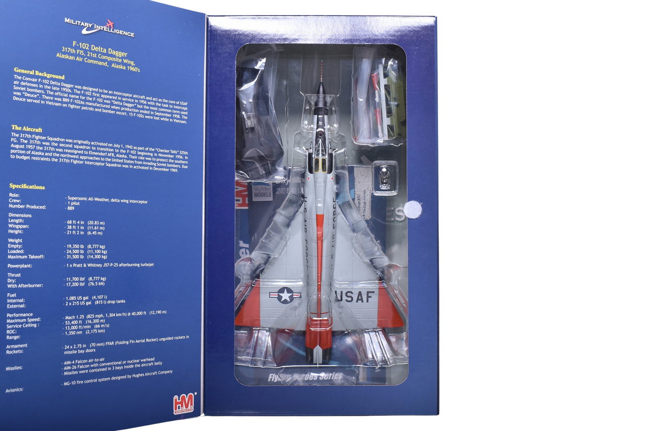 7379 - Hobby Master 1:72 F-102 Delta Dagger Die Cast U.S. Air Force Military Plane thumbnail