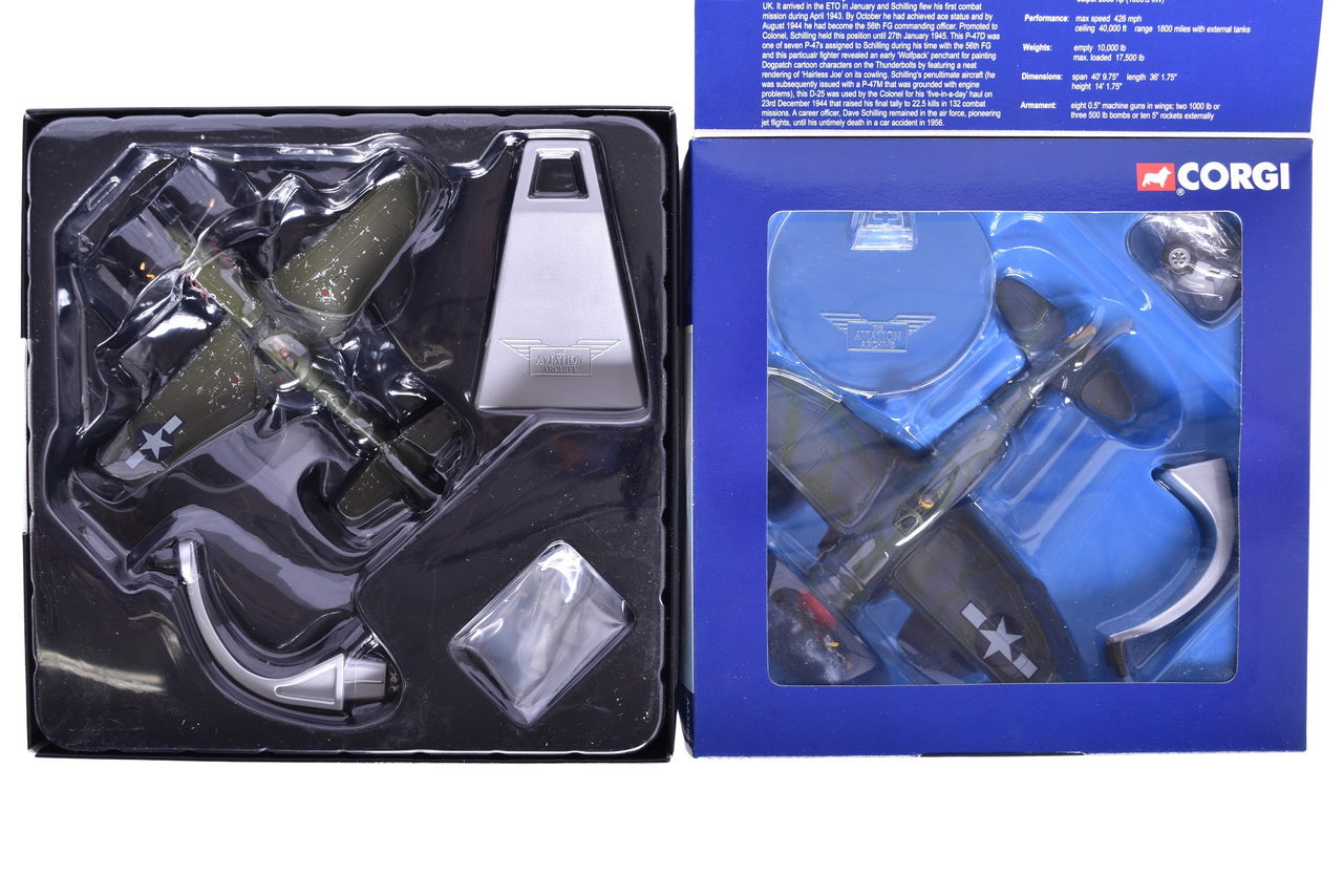 7420 - Pair of Corgi 1:72 NA P-15B Mustang 'Tommy's Dad' & P-47D Thunderbolt Diecast Planes thumbnail