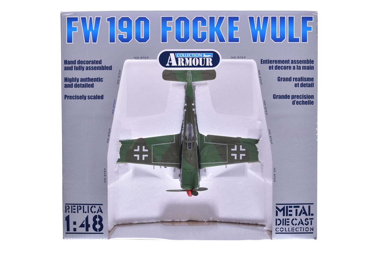 7441 - Armour Collection / Franklin Mint 1:48 WWII FW 190 Focke Wulf Diecast Plane thumbnail