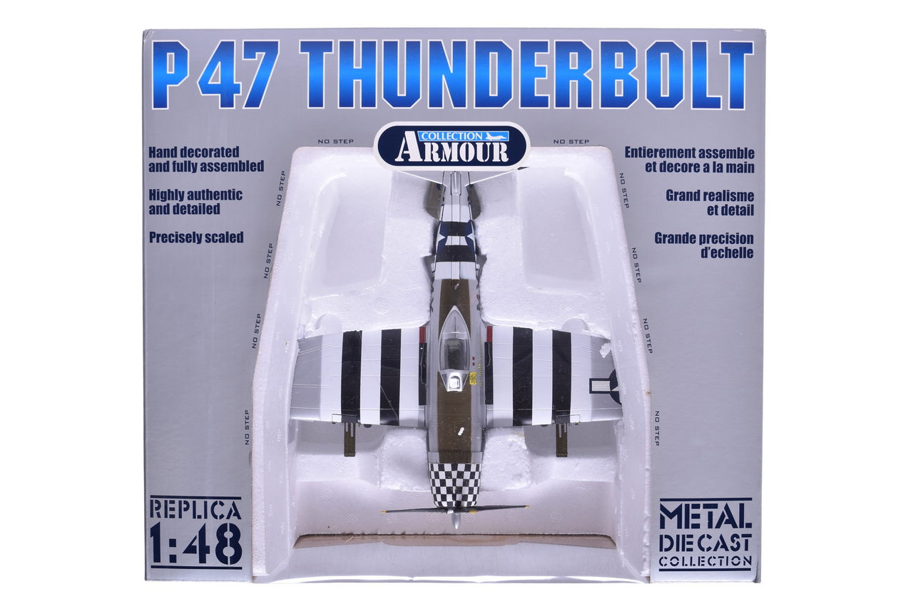 7444 - Armour Collection / Franklin Mint 1:48 USAF P47 Thunderbolt Diecast Plane thumbnail