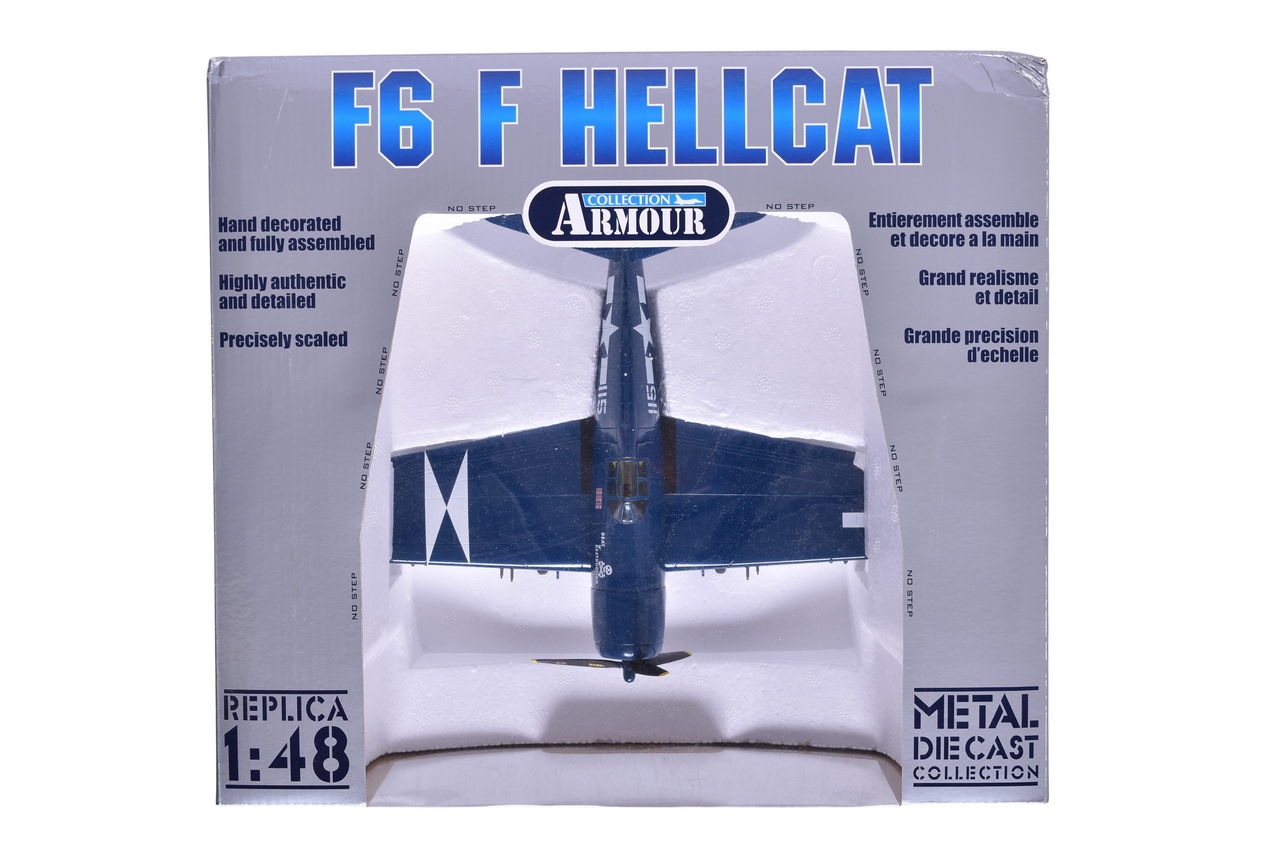 7451 - Franklin Mint / Armour Collection 98172 US Navy F-6 F5 Hellcat Diecast Plane thumbnail