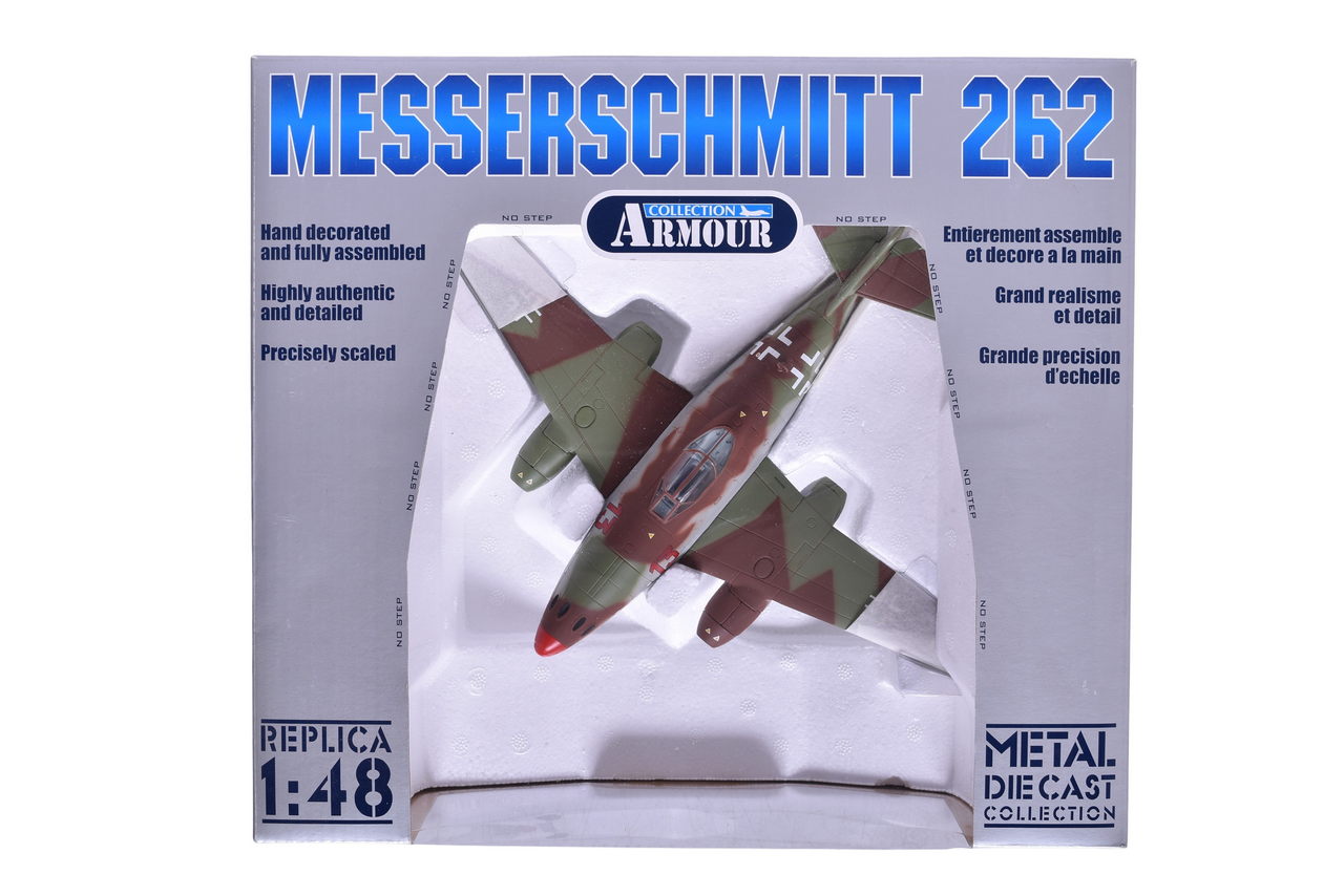 7452 - Armour Collection / Franklin Mint 98152 ME-262 A Messerschmitt Luftwaffe WWII Diecast Military Plane thumbnail