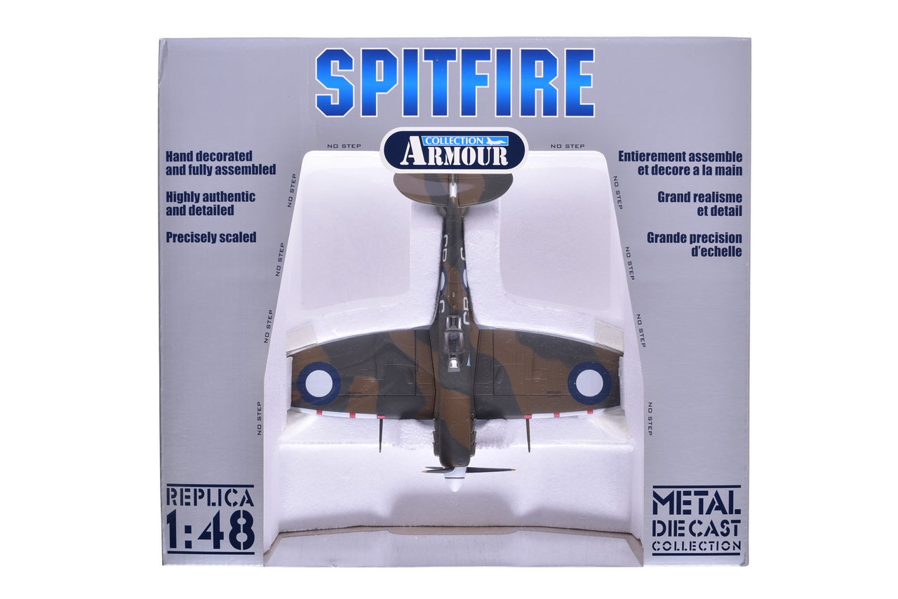 7460 - Franklin Mint / Armour Collection B11B566 Spitfire MK-VC Diecast Military Plane - NIB thumbnail