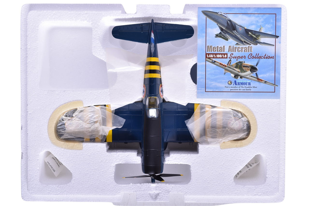7464 - Franklin Mint / Armour Collection B11B403 F4U Corsair French Airforce Diecast Military Plane thumbnail
