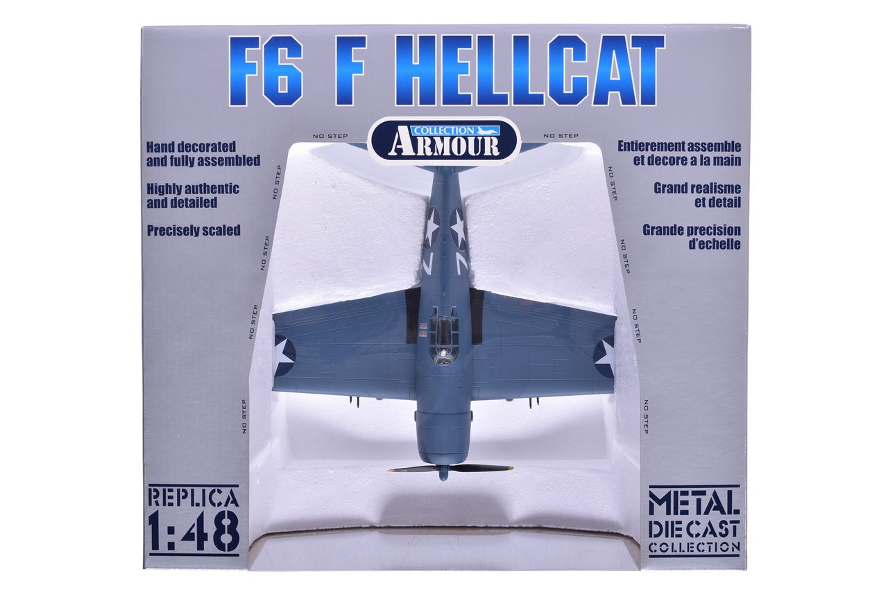 7471 - Franklin Mint / Armour Collection B11B568 F6F3 Hellcat USN Diecast Military Plane thumbnail