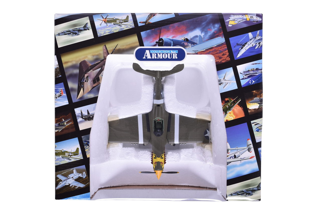 7472 - Franklin Mint / Armour Collection B11B544 P40 Warhawk Aleutian Tigers Diecast Military Plane thumbnail