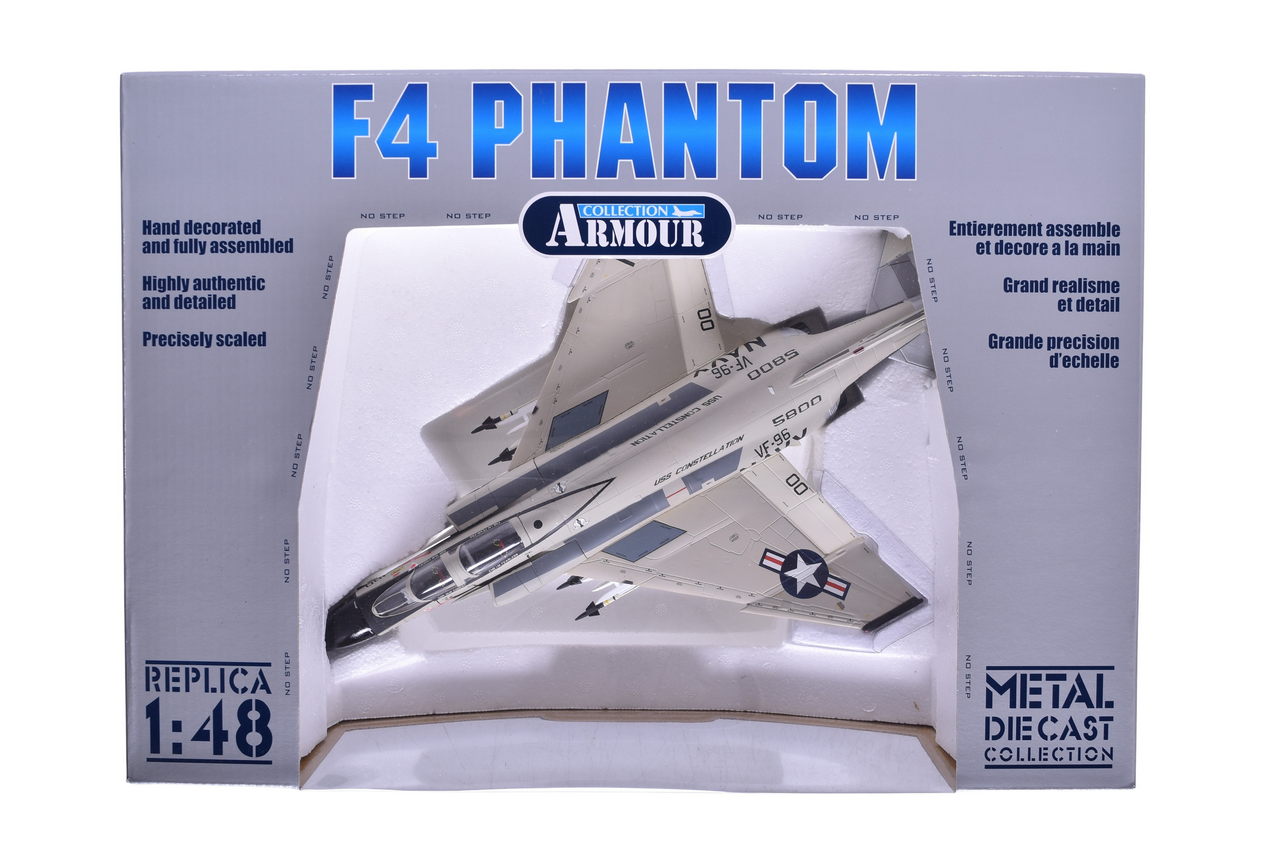7473 - Franklin Mint / Armour Collection B11B553 F4 Phantom USN Fighting Falcons Diecast Military Plane thumbnail