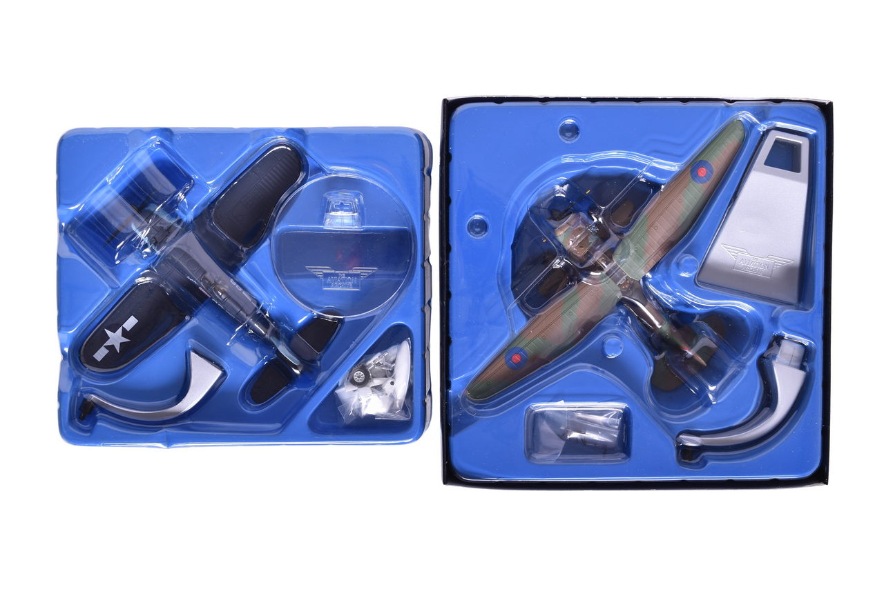 7497 - Pair of Corgi 1:72 WWII Westland Lysander MK.II & F4U Corsair 'Lucybelle' Diecast Planes thumbnail