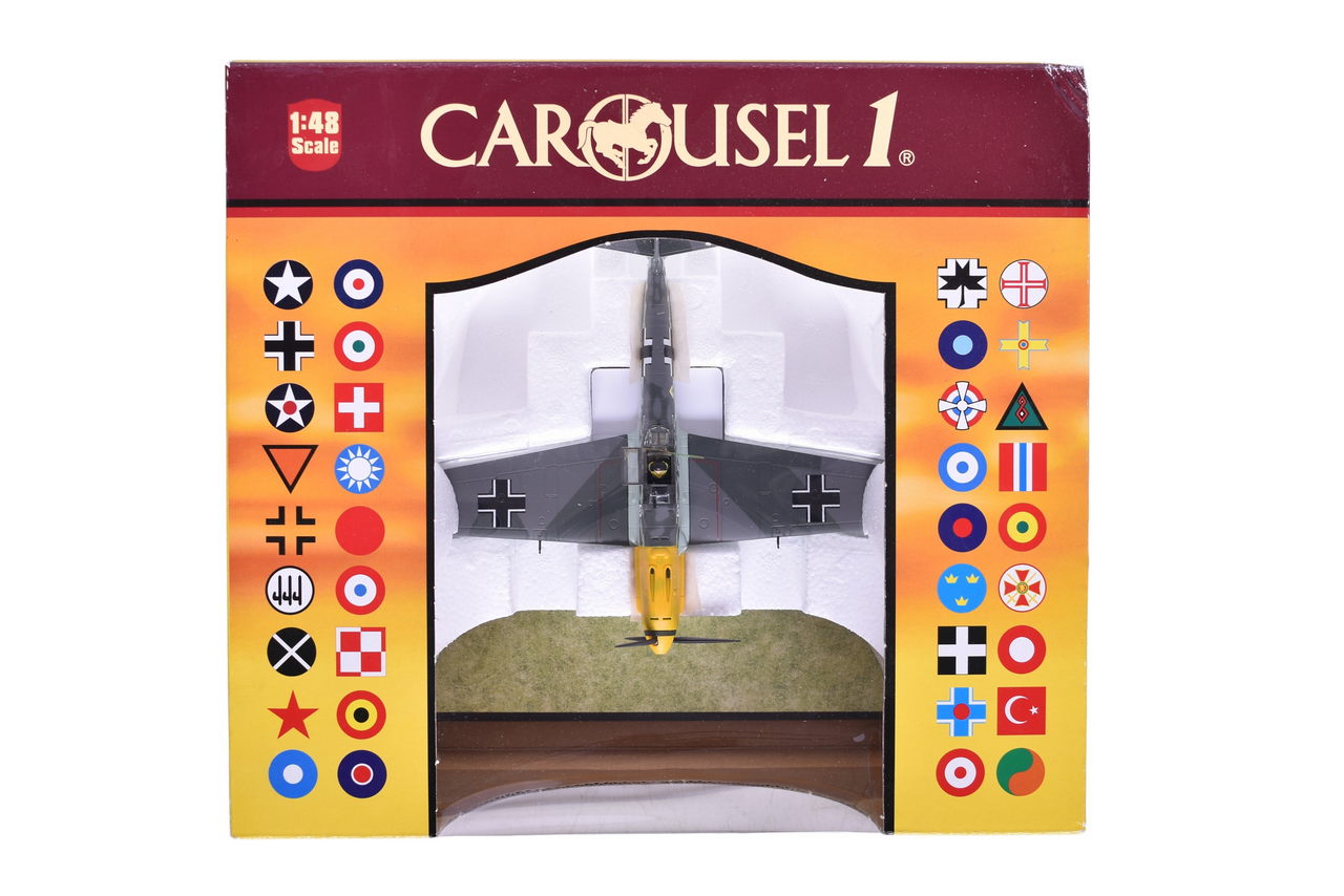 7501 - Carousel 1 1:48 #7101 Messerschmitt 109 E 'Emil' German Air Force Die Cast Military Plane thumbnail