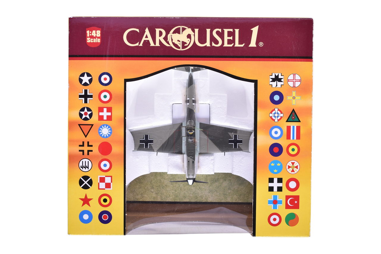 7502 - Carousel 1 1:48 #7103 Messerschmitt 109 E 'Emil' German Air Force Die Cast Military Plane thumbnail