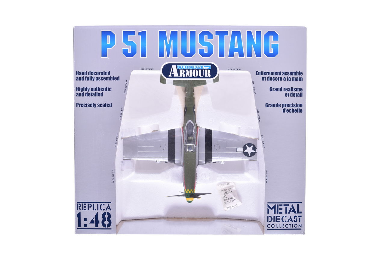 7527 - Armour Collection / Franklin Mint 1:48 WWII USAF P51 Mustang Diecast Plane thumbnail