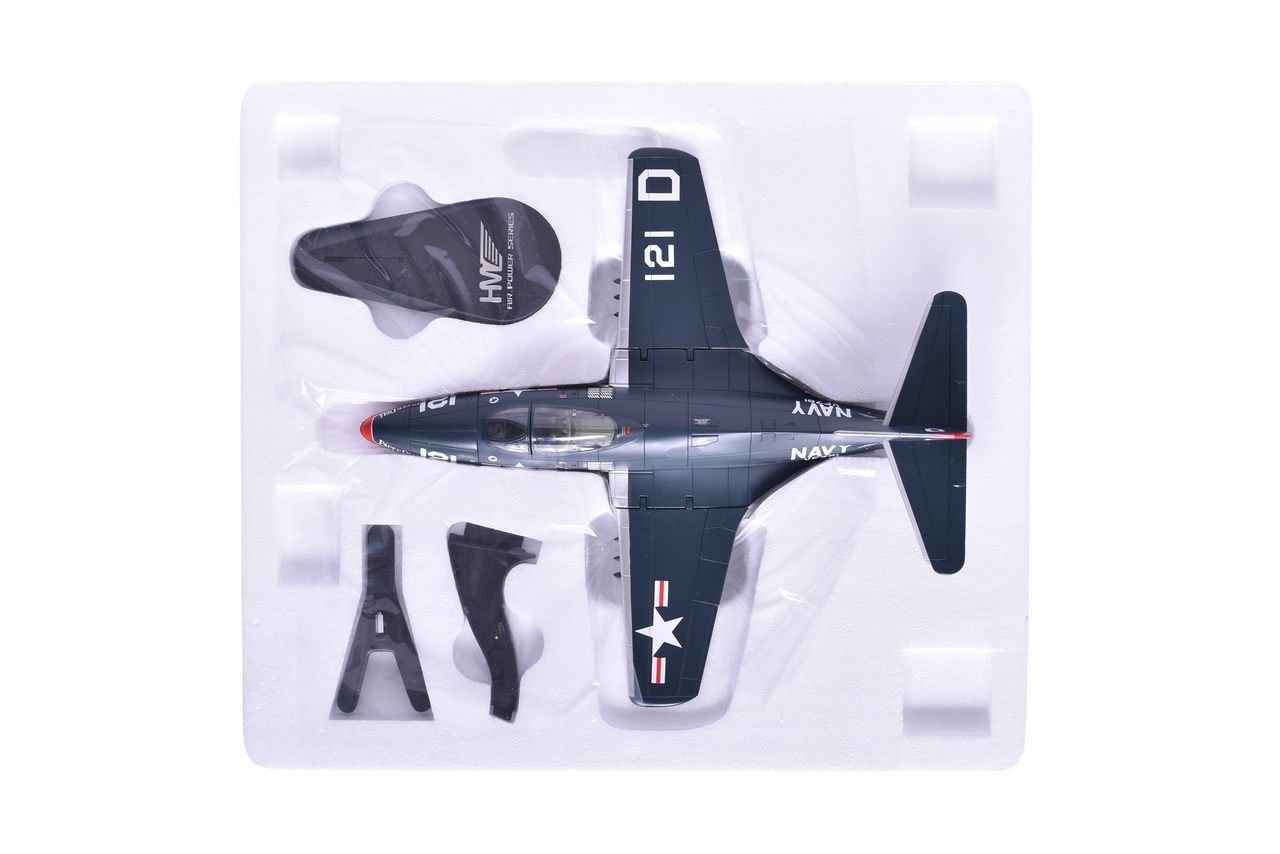 7536 - Hobby Master 1:48 Grumman F9F-2 Panther USS Bon Homme Richard Diecast Plane thumbnail