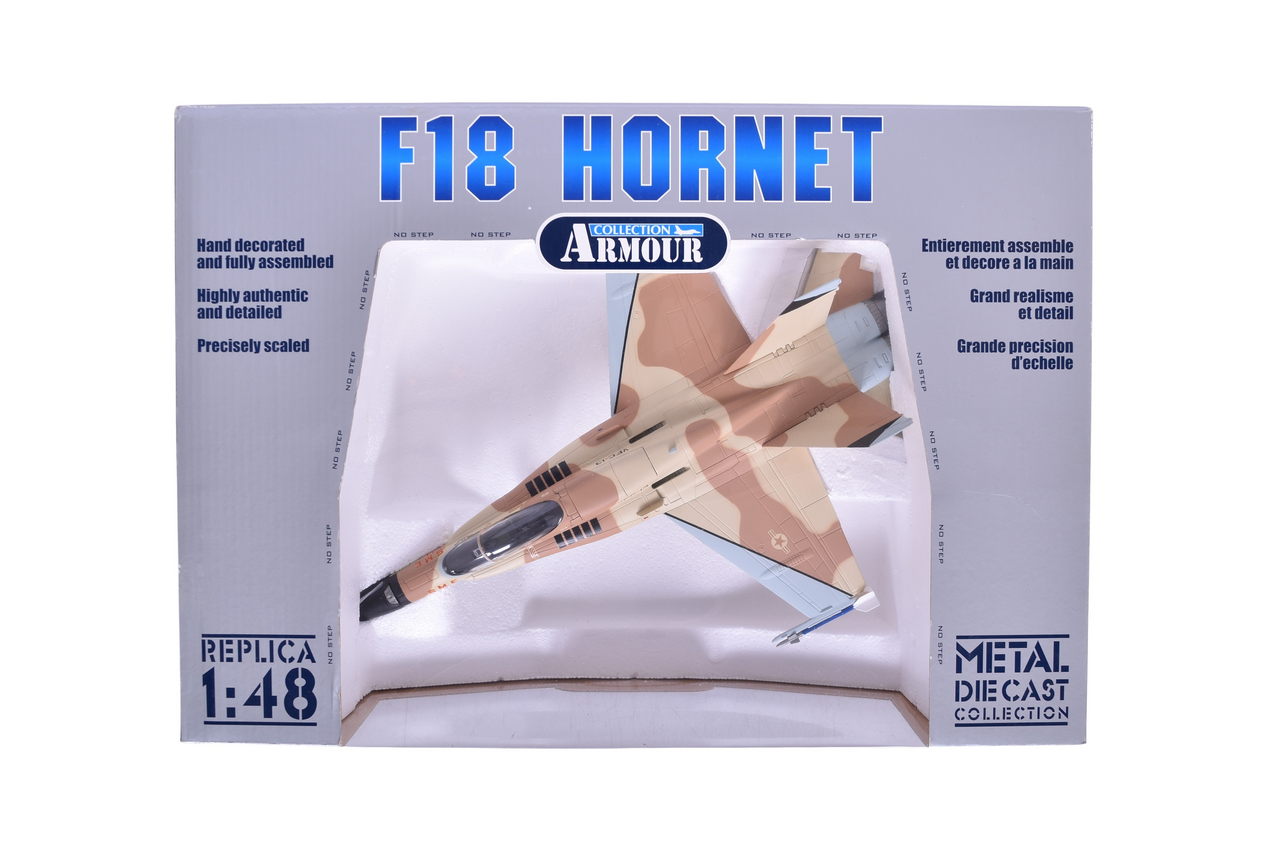 7539 - Armour Collection / Franklin Mint 1:48 US Navy F-18 Hornet Top Gun Diecast Jet thumbnail