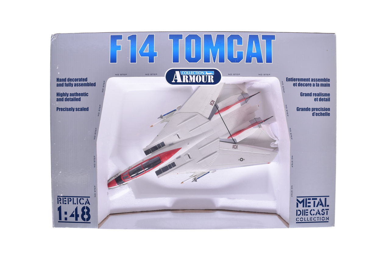 7610 - Armour Collection / Franklin Mint 1:48 US Navy F14 Tomcat 'Grim Reapers' Diecast Jet thumbnail